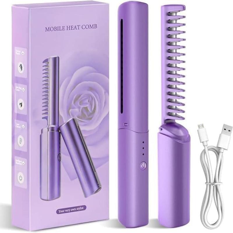 "Wireless Electric Heating Hair Straightener Comb"